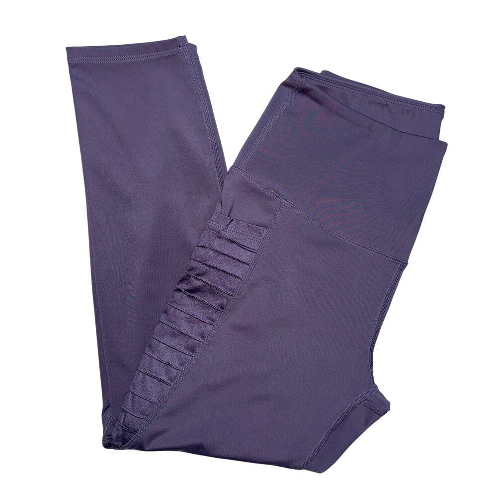 LegEnd Purple High Waisted Leggings with Ruched Pockets Womens Size Large